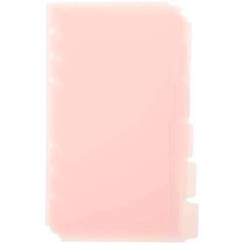 Unomor 6-Pack Pink Binder Dividers with Tabs