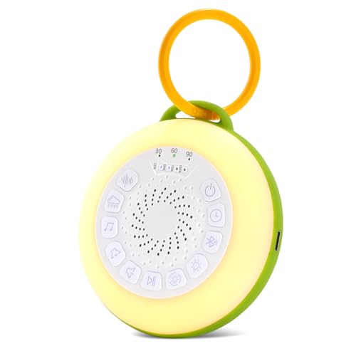 Portable White Noise Machine with Night Light, 1500mAh