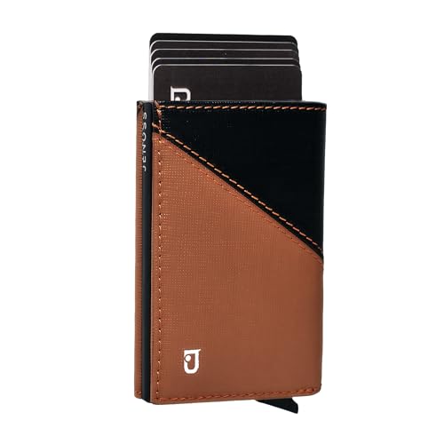 Jenoss Full-Grain Saffiano Leather Wallet — 12-Card