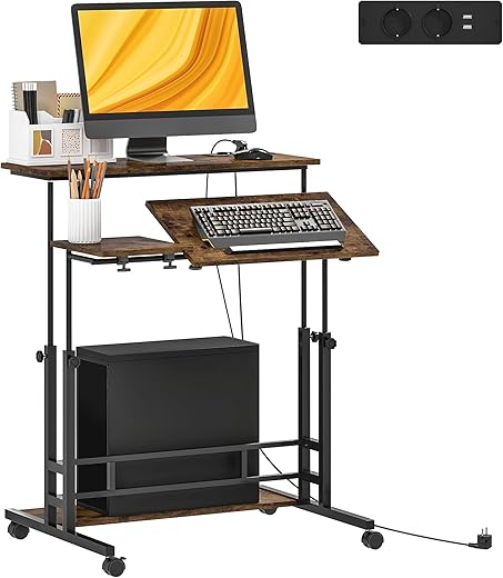 HOMCOM Height Adjustable Desk