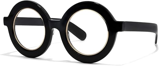 VOOGLAM Retro Round Blue Light Glasses