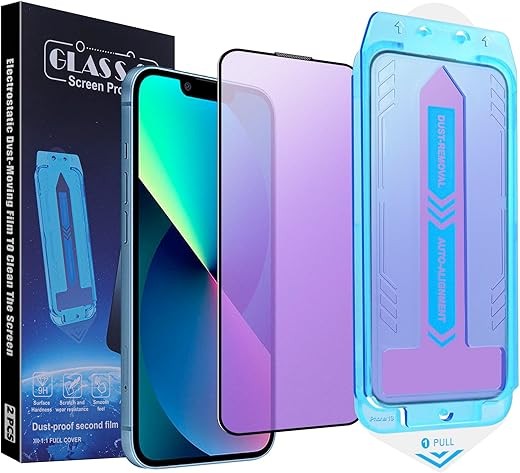 SIERDE Anti Blue Light iPhone Screen Protector 2-Pack