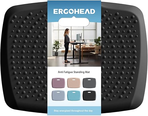 Anti-Fatigue Kitchen & Standing Desk Mat – 17×22 Black