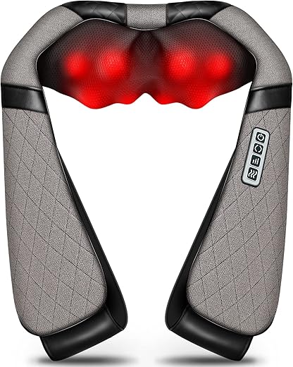Blue Elf Shiatsu Neck & Back 3D Kneading Pillow with Heat