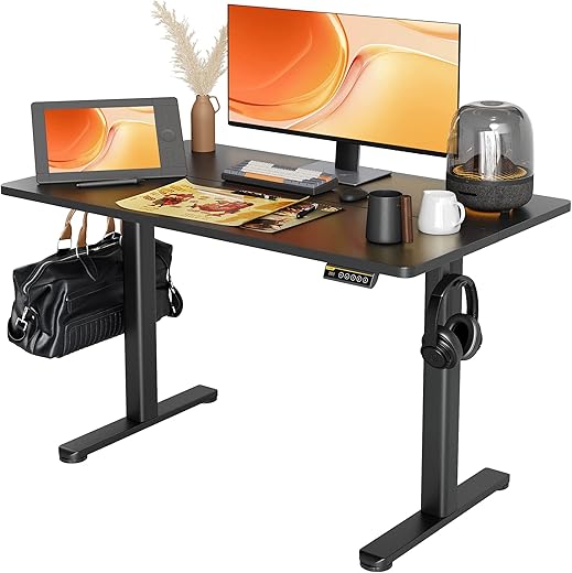 Claiks Electric Adjustable Standing Desk - Height Range 28.3"-46.5