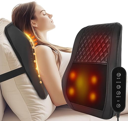 Cordless Deep-Tissue Shiatsu Neck & Back Massager with Heat