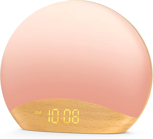 HOUSBAY Sunrise Alarm Clock – White Noise & Dimmable Night Light