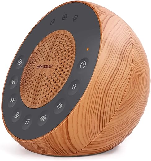 Housbay White Noise Machine, 31 Sounds, Woodgrain, All Ages