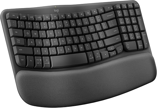 Logitech Wave Keys Ergonomic Wireless Keyboard + Palm Rest