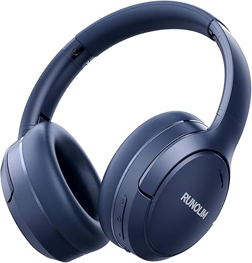 RUNOLIM Hybrid ANC Bluetooth Over-Ear Headphones 65H