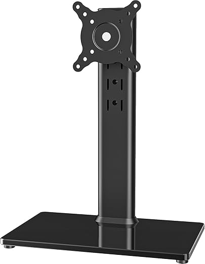 Height-Adjustable Swivel Monitor Stand 13-32in VESA 77lb