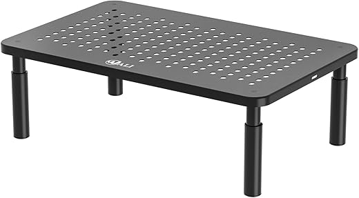 WALI Adjustable Monitor Stand & Laptop Riser with Storage