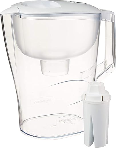 Amazon Basics 10-Cup Water Filter Pitcher – Brita Compatible