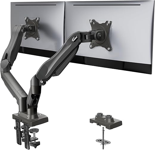 HUANUO Dual Adjustable Monitor Desk Mount
