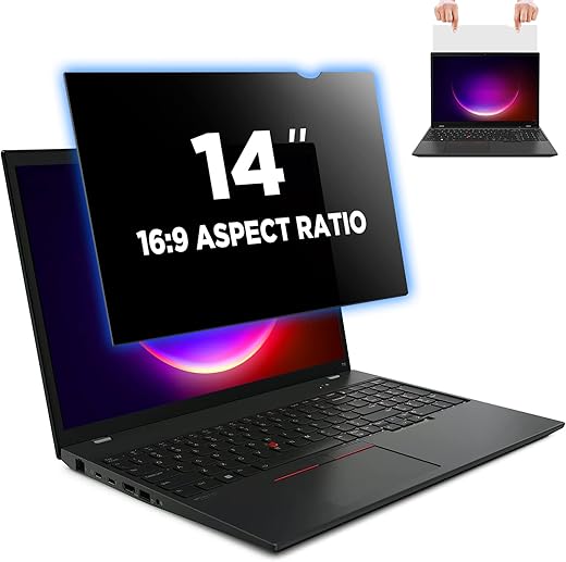 Magicmoon 14″ Laptop Privacy Screen Protector – Anti-Glare