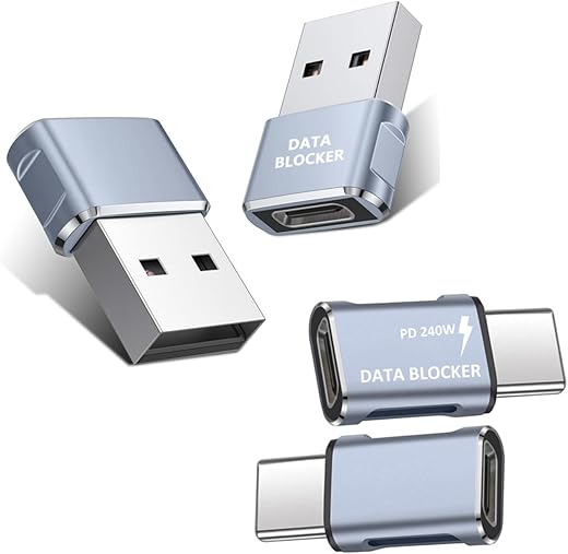 Universal Charge-Only USB Data Blocker for iPhone 15/16
