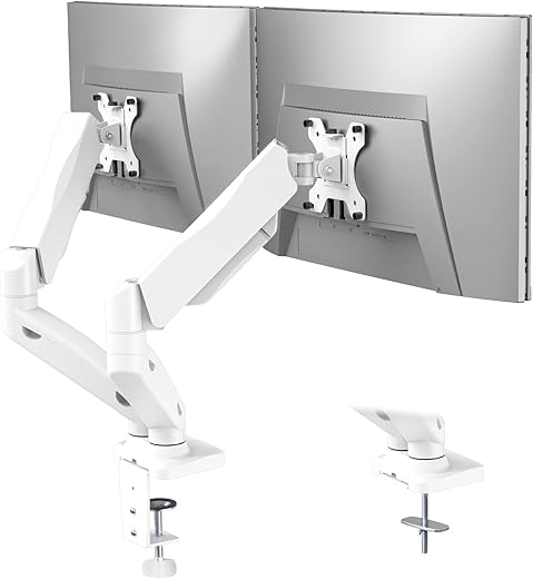 WALI Dual Adjustable Monitor Arm Mount